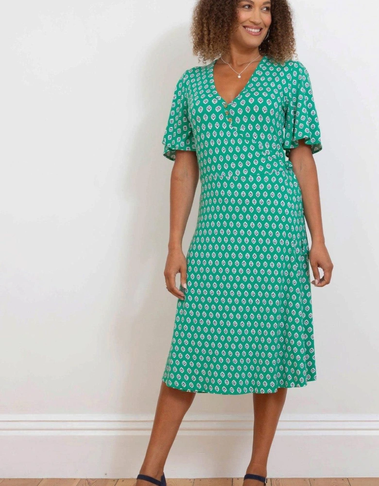 Highcliffe Jersey Wrap Dress Fleur