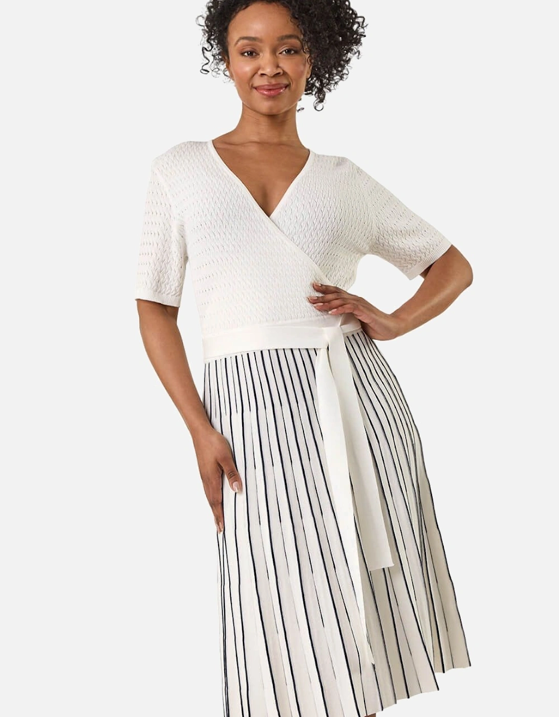 Petite Wrap Knitted Dress, 2 of 1