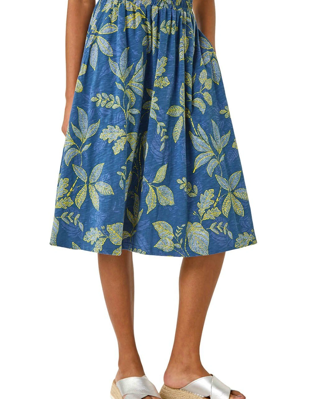 Leaf Print A-Line Skirt, 2 of 1