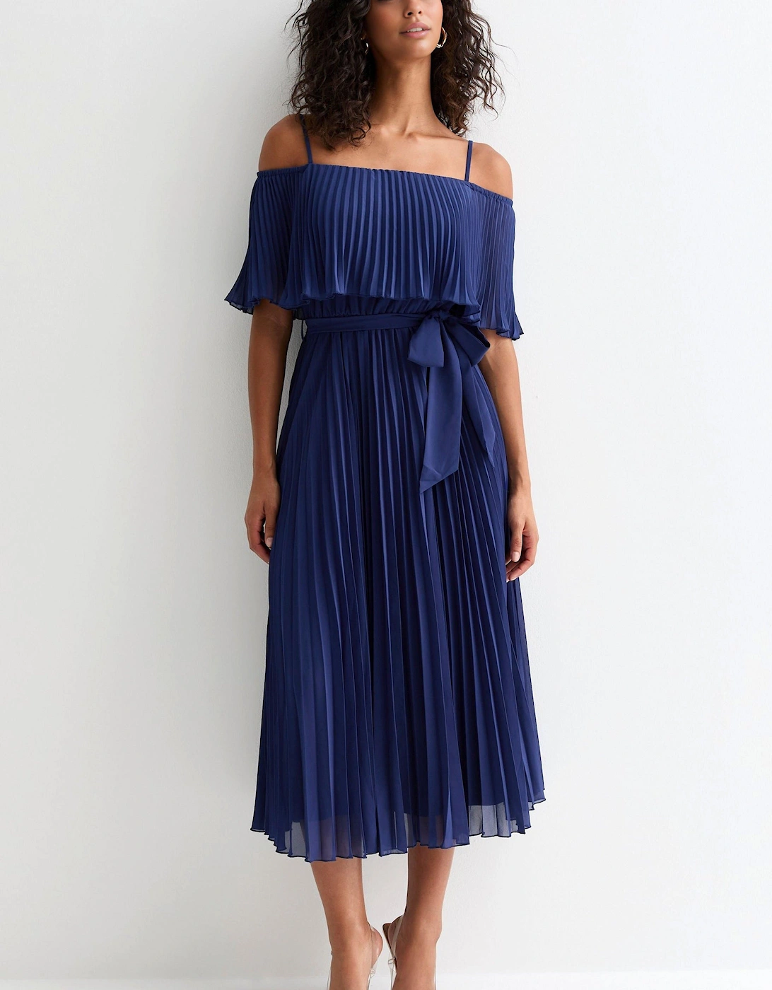Pleated Bardot Midaxi Dress, 2 of 1