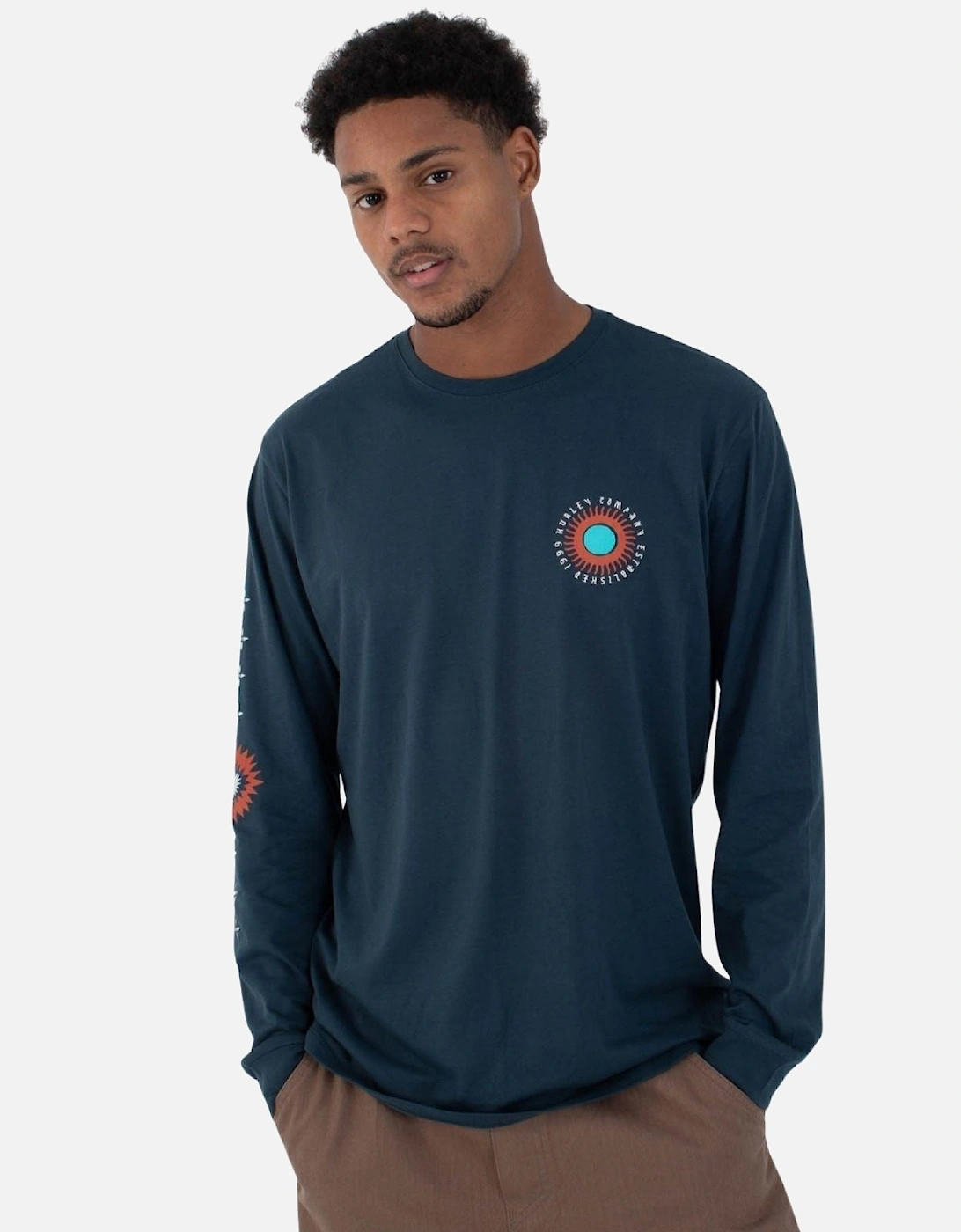 Mens Eagles High Graphic Long Sleeve T-Shirt, 2 of 1