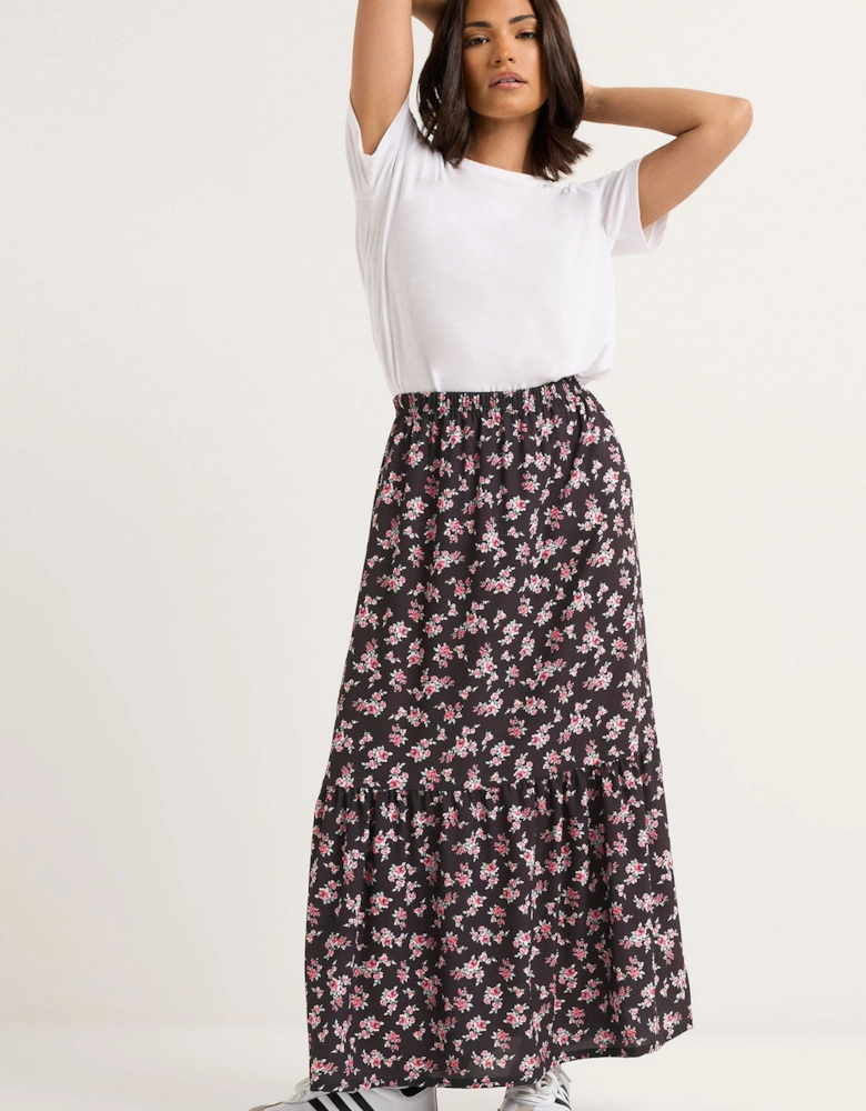 Ditsy Floral Tiered Maxi Skirt