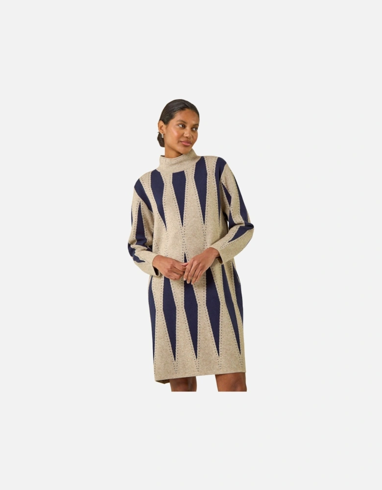 Abstract Hotfix Jumper Dress