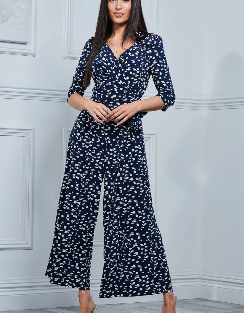 Melissa Print Shirt Jumpsuit