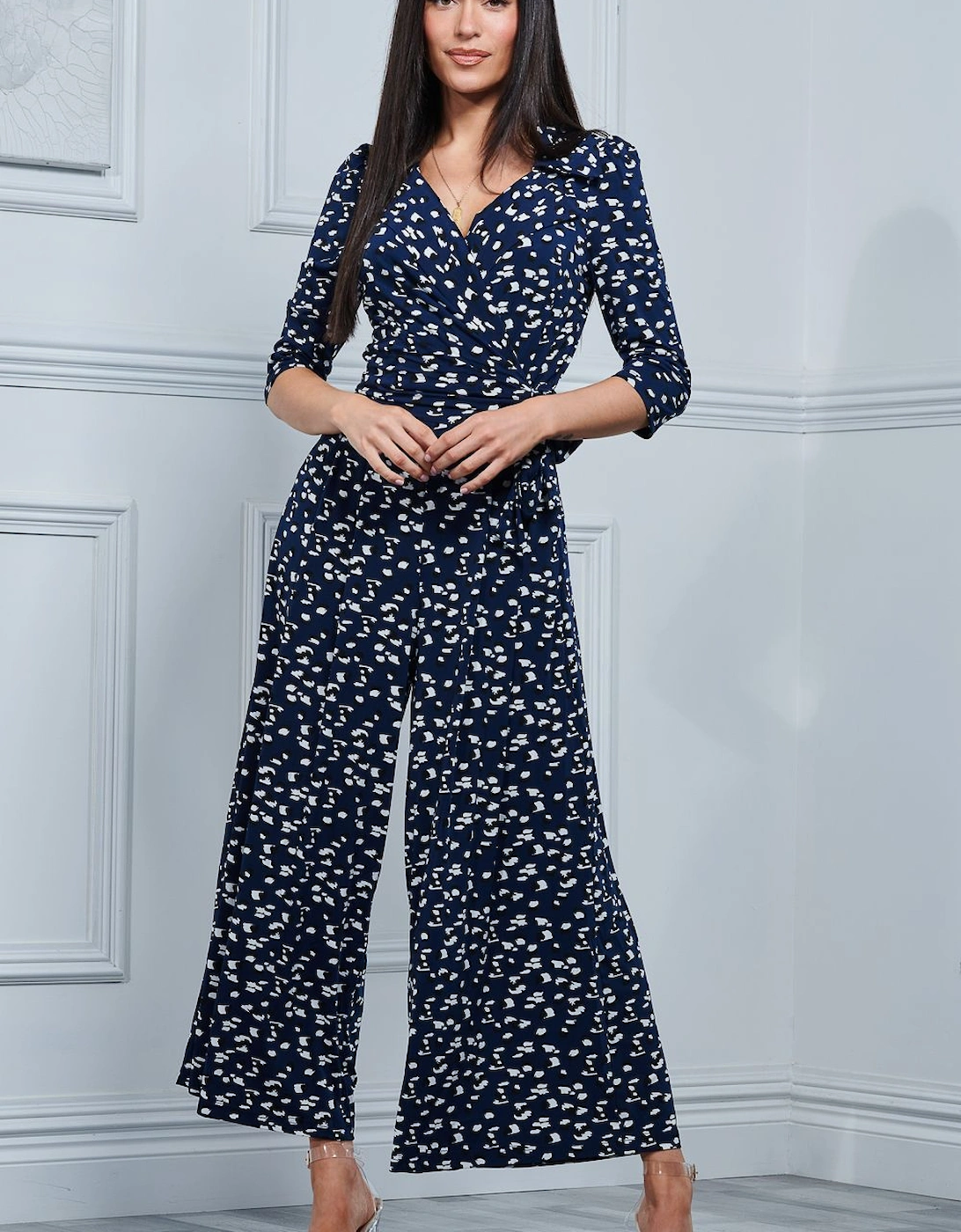 Melissa Print Shirt Jumpsuit, 2 of 1