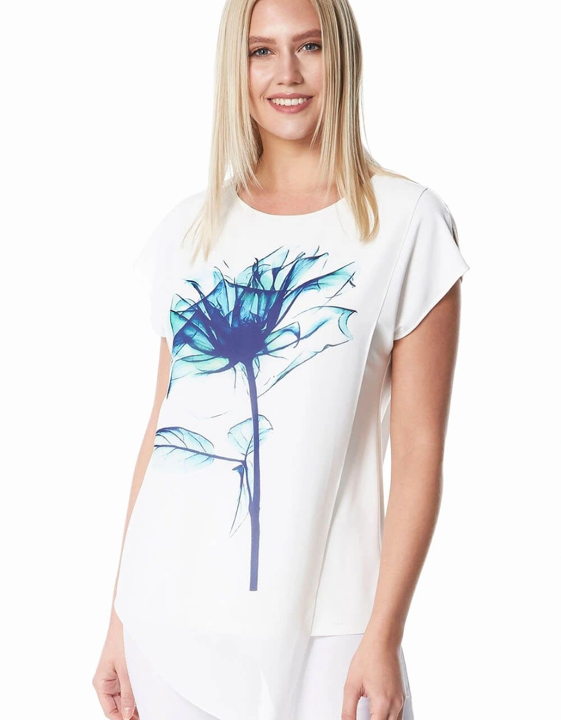 Floral Placement Print Overlay Top, 2 of 1