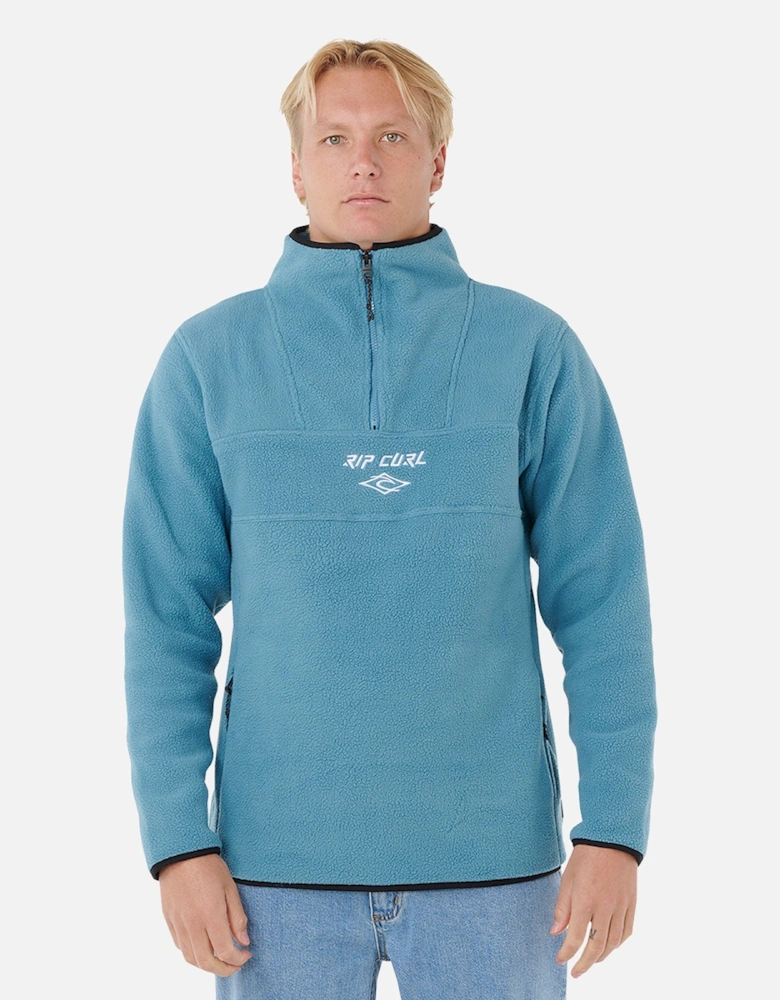 Rip Curl Mens Bells Logo Polar Half Zip Fleece