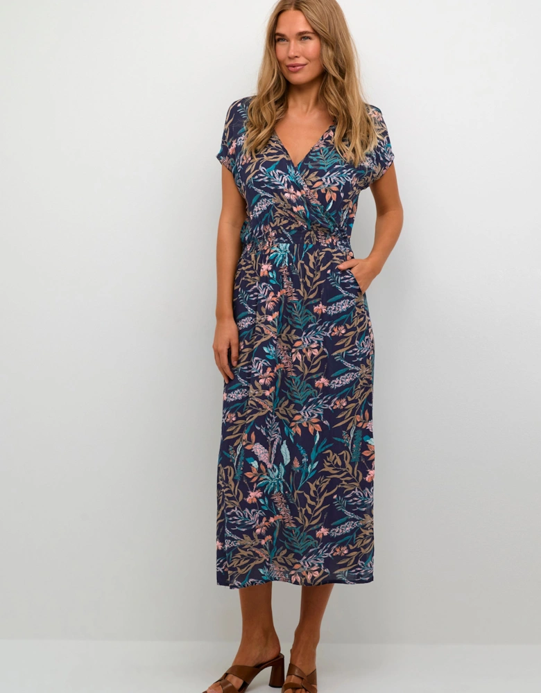 Jennifer V-Neck Pocket Maxi Dress Floral