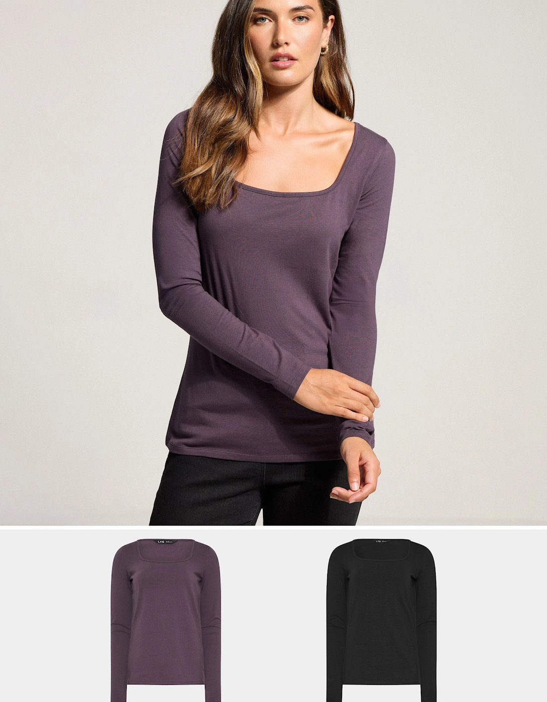 Tall 2 Pack Long Sleeved Tops, 2 of 1