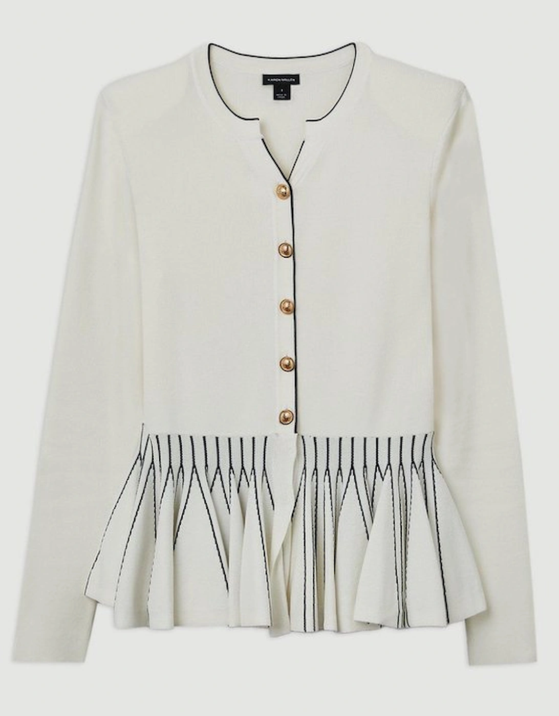 Viscose Blend Knit Peplum Jacket