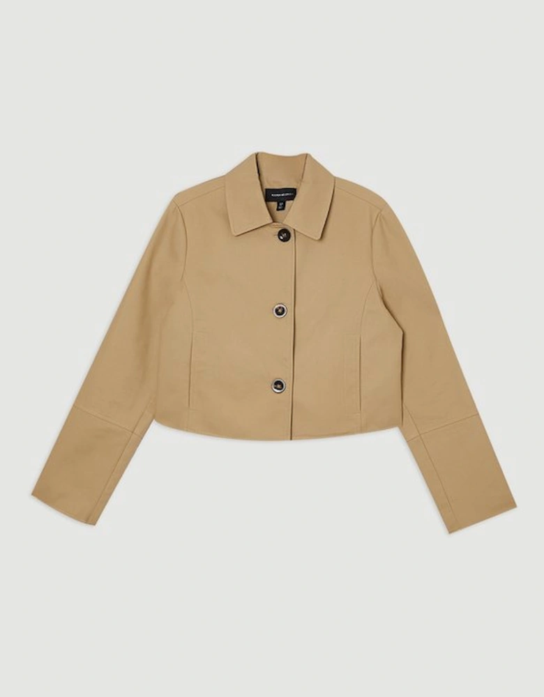 Cotton Button Tailored Jacket