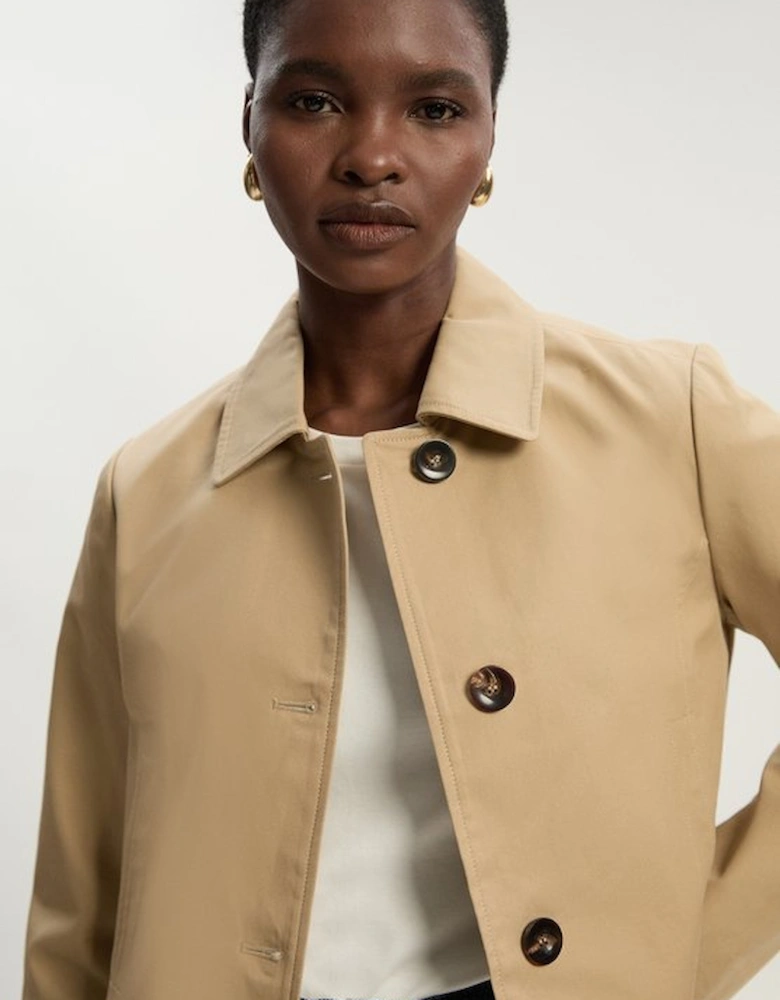 Cotton Button Tailored Jacket