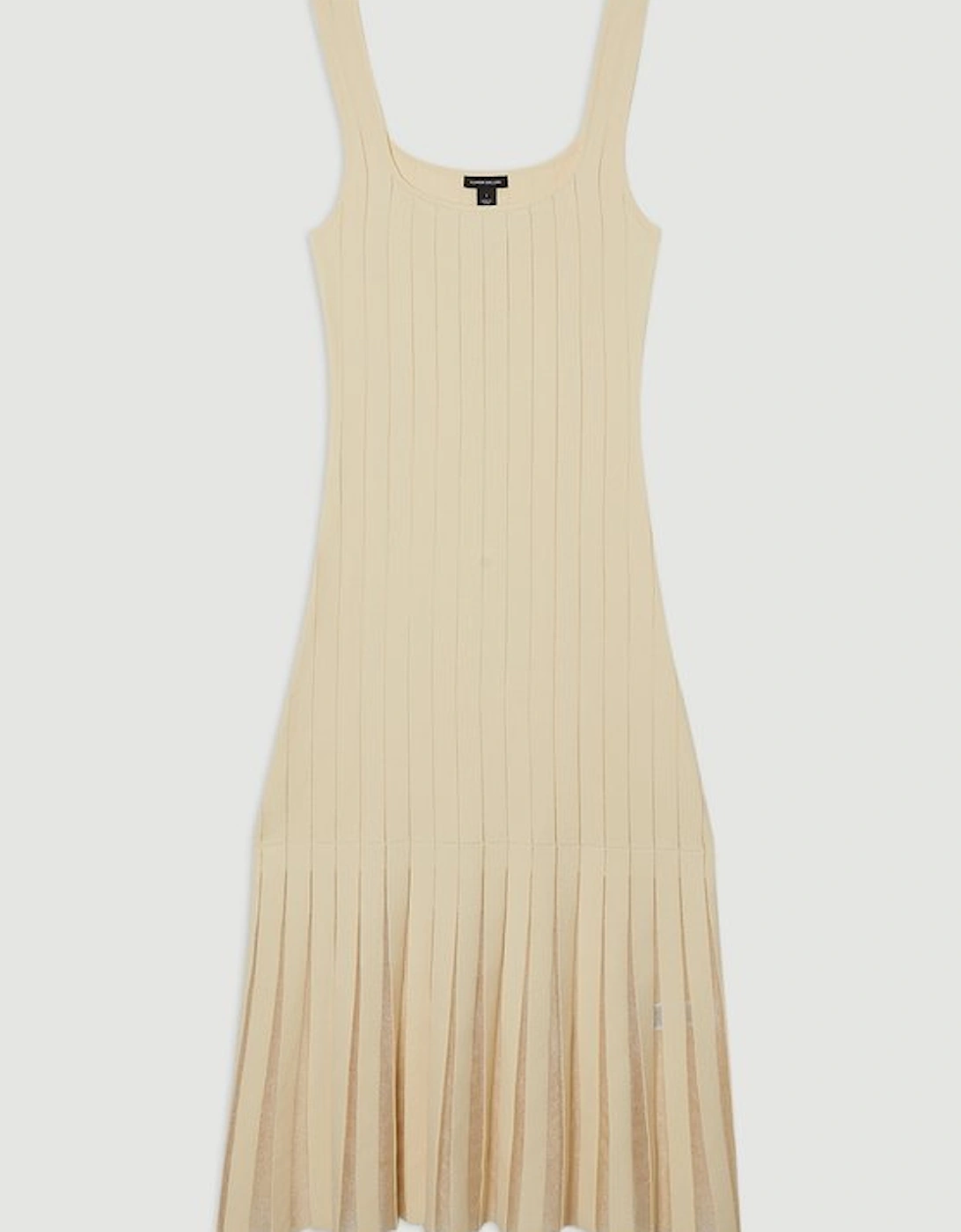 Compact Stretch Square Neck Knitted Flippy Dress