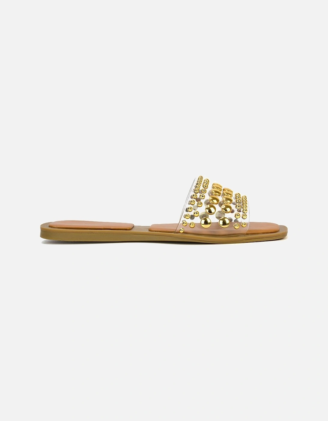 'Elodie' Flat Beaded Open Toe Slider Sandal, 2 of 1