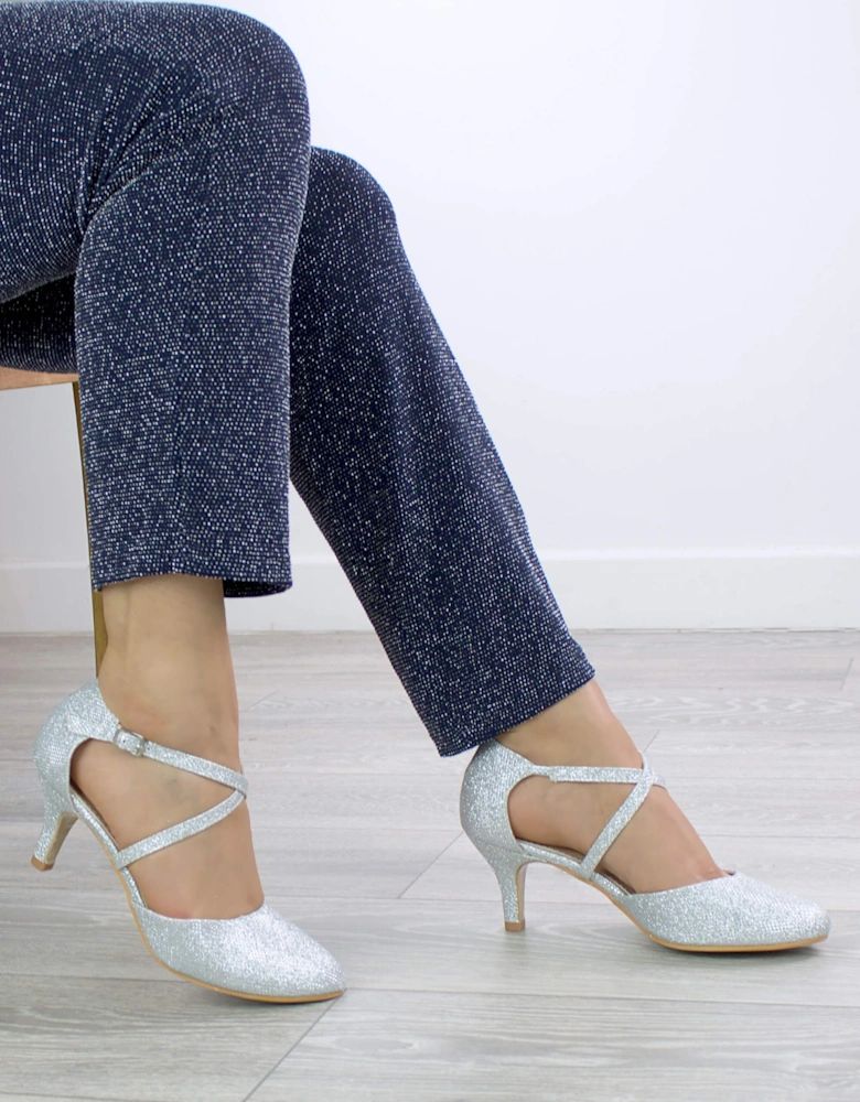 High  Heel Buckle Crossed  Strappy Heels