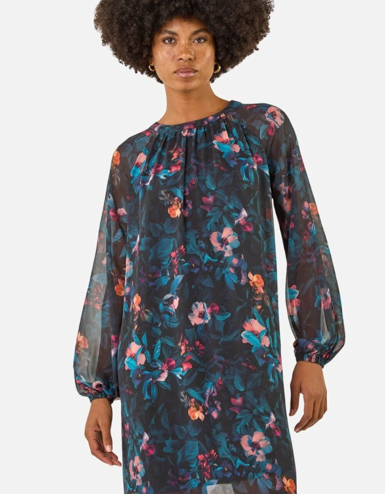 Floral Print Swing Dress