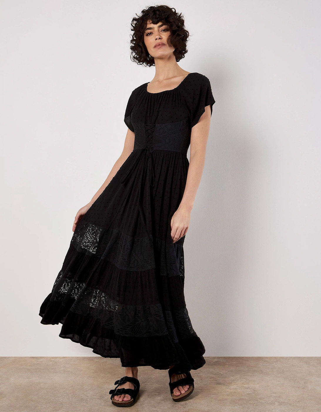 Lace Detail Corset Maxi Dress, 2 of 1