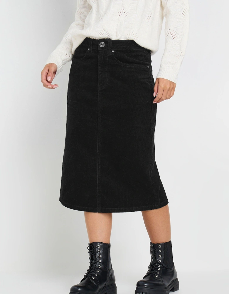 Petite Cord Midi Skirt