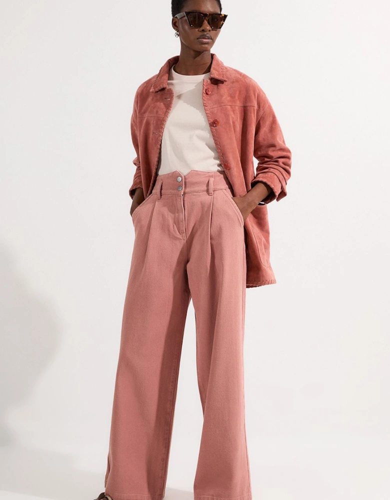 Denim Wide Leg Trousers