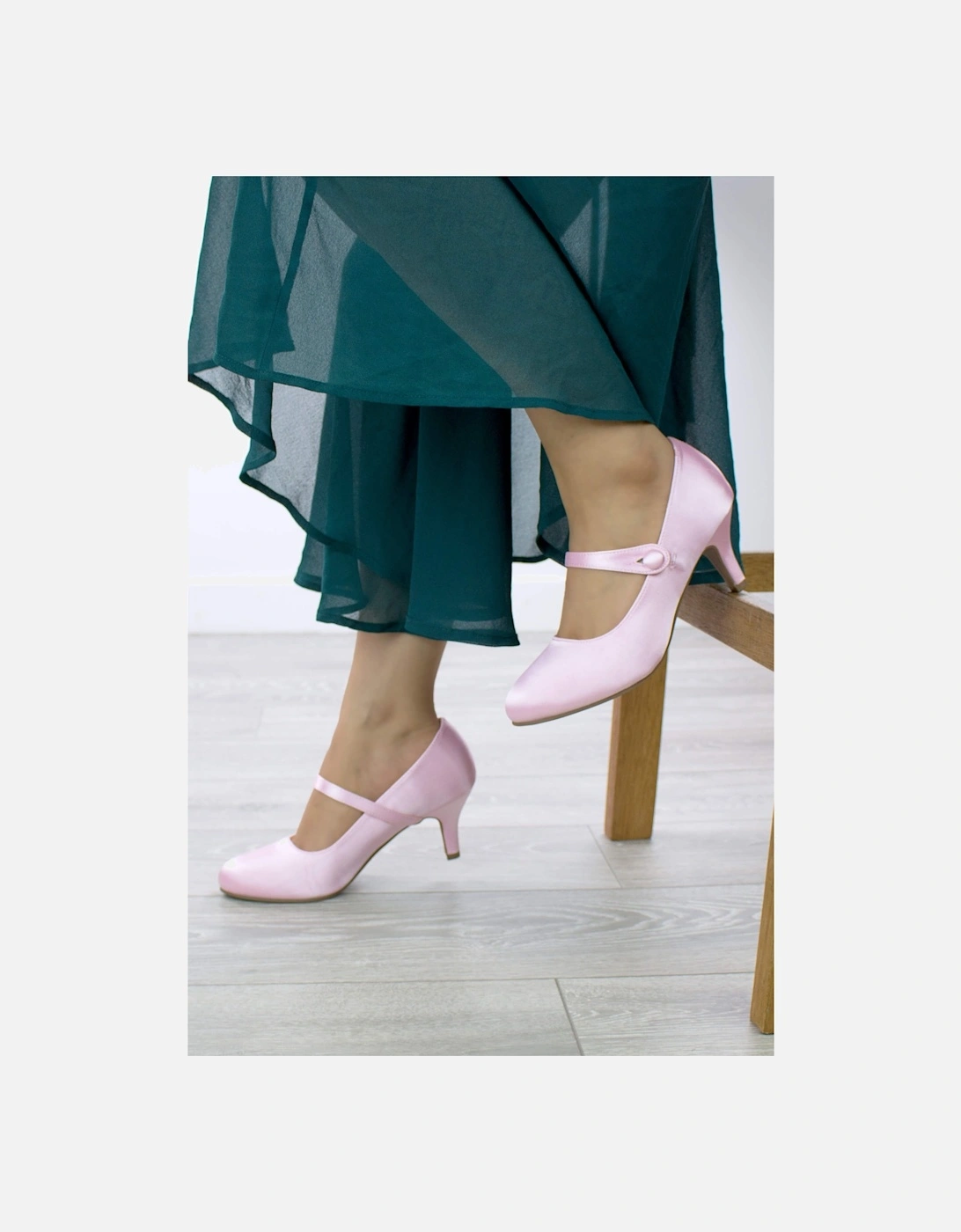 Mid  Heel Mary Jane  Court Shoes, 2 of 1