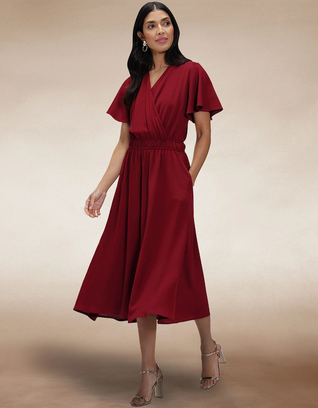 Chiffon Midi Dress, 2 of 1