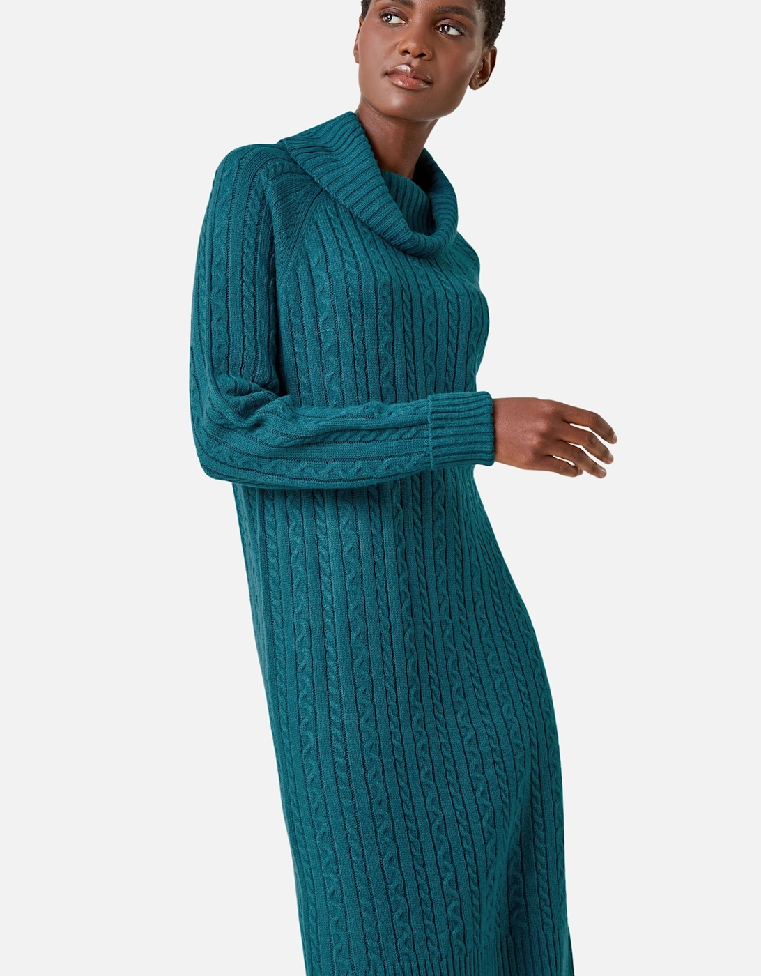 Roll Neck Knitted Jumper Dress, 2 of 1