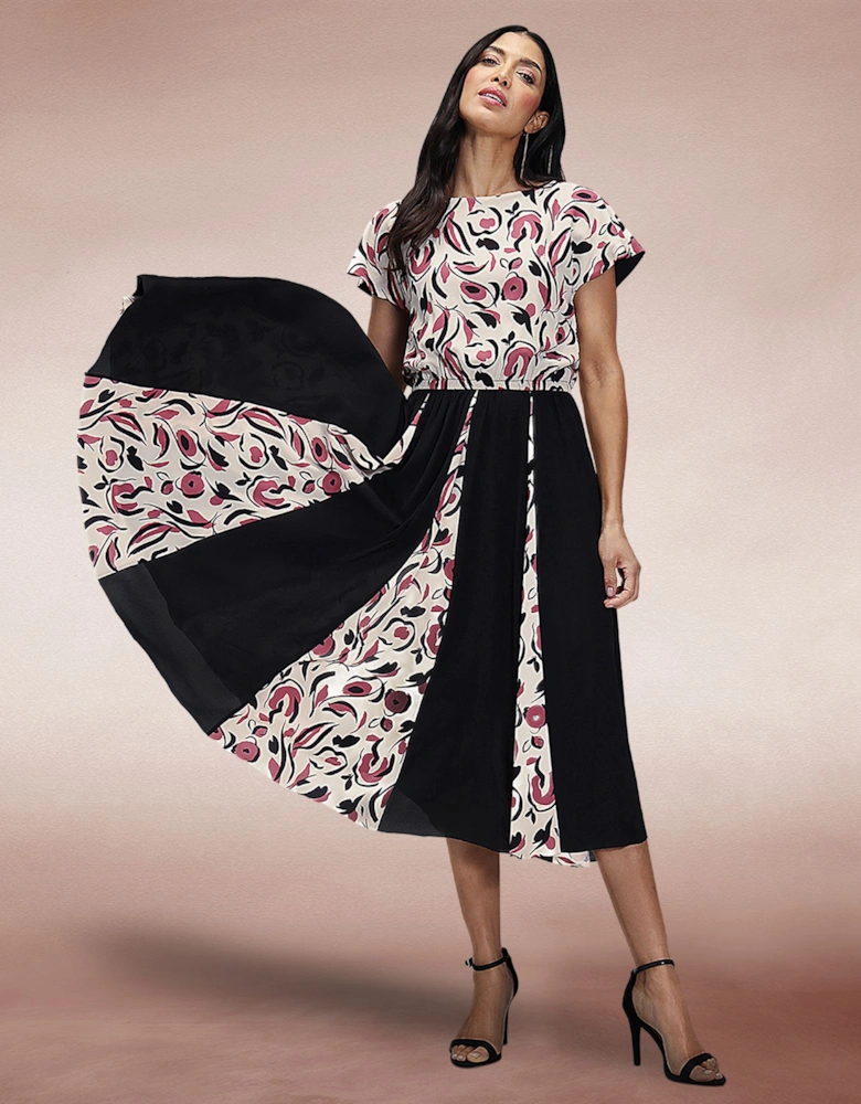 Pleated Midi Dress