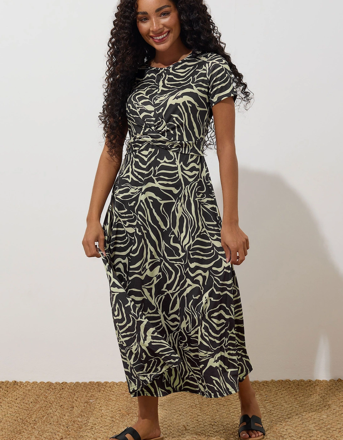Petite Printed Midi Dress, 2 of 1