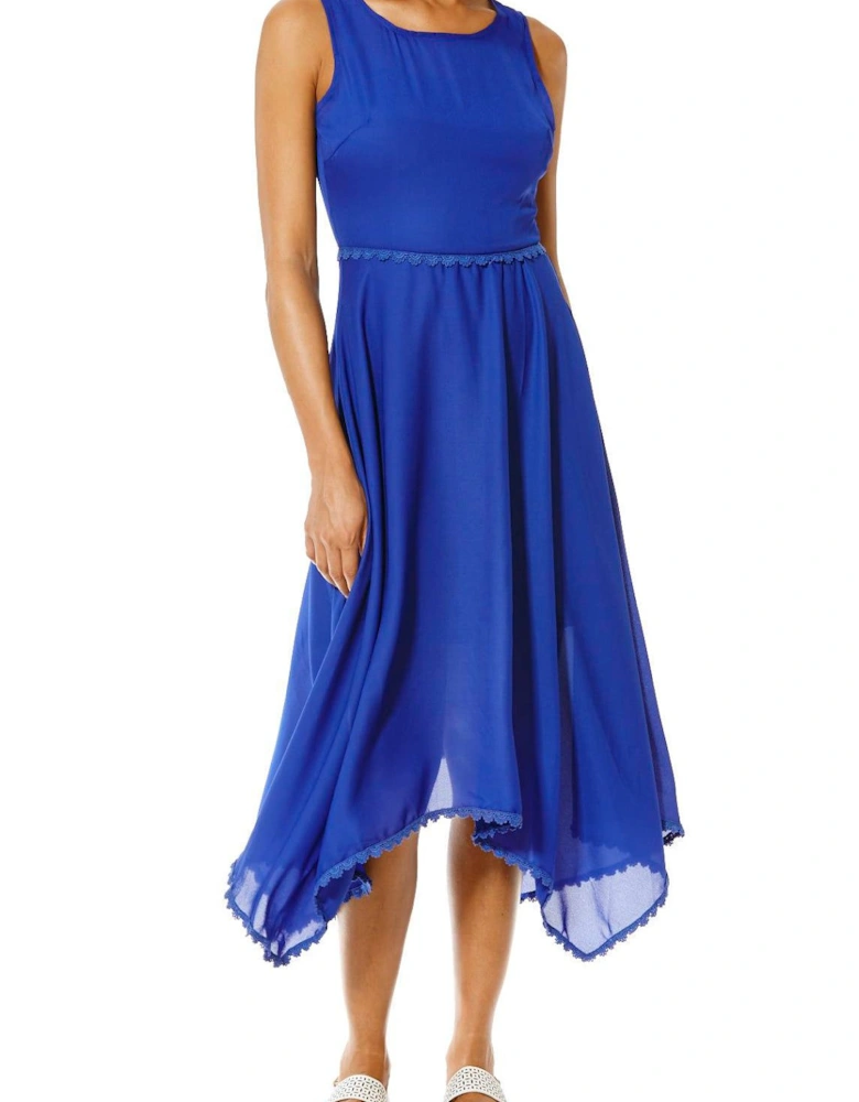 Handkerchief Hem Maxi Dress