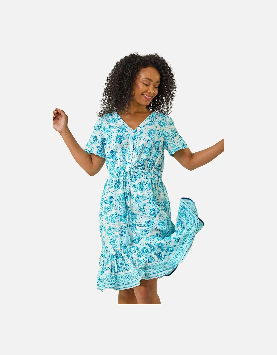 Petite Floral Print Tiered Dress, 2 of 1