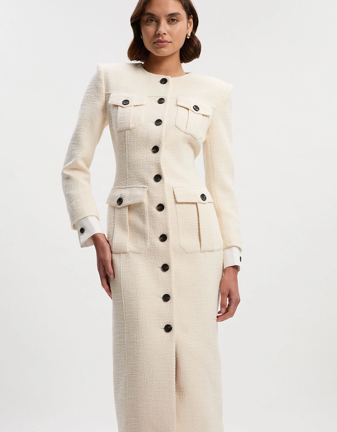 Tailored Pocket Front Midi Dress, 2 of 1