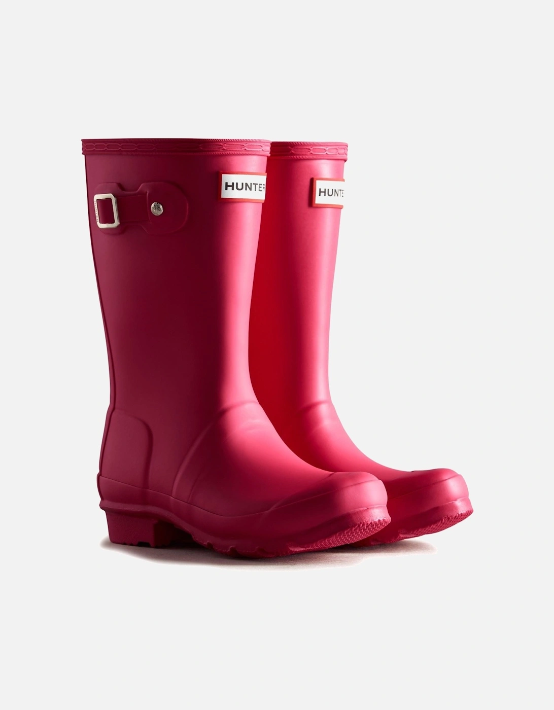 Hunter Junior Originals Boot Rubber Kid's Bright Pink Wellington Boots - Size: UK 3 / eu 35 / us 4