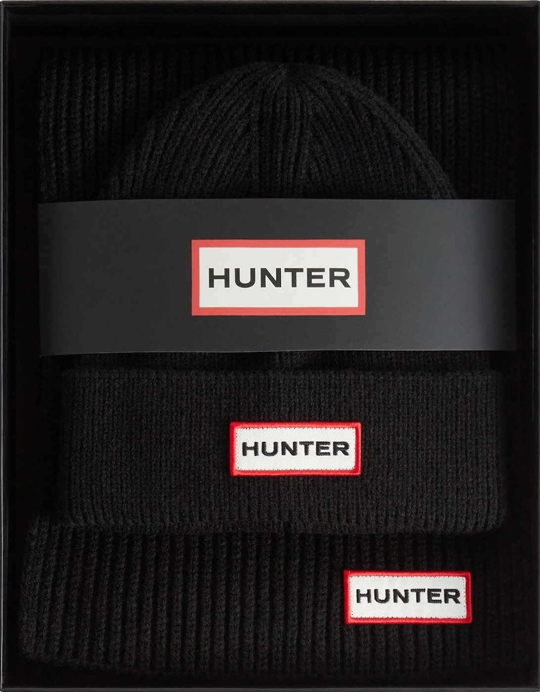 Women's Hunter Jura Boxset Unisex Adults's Black Hat & Scarf Set