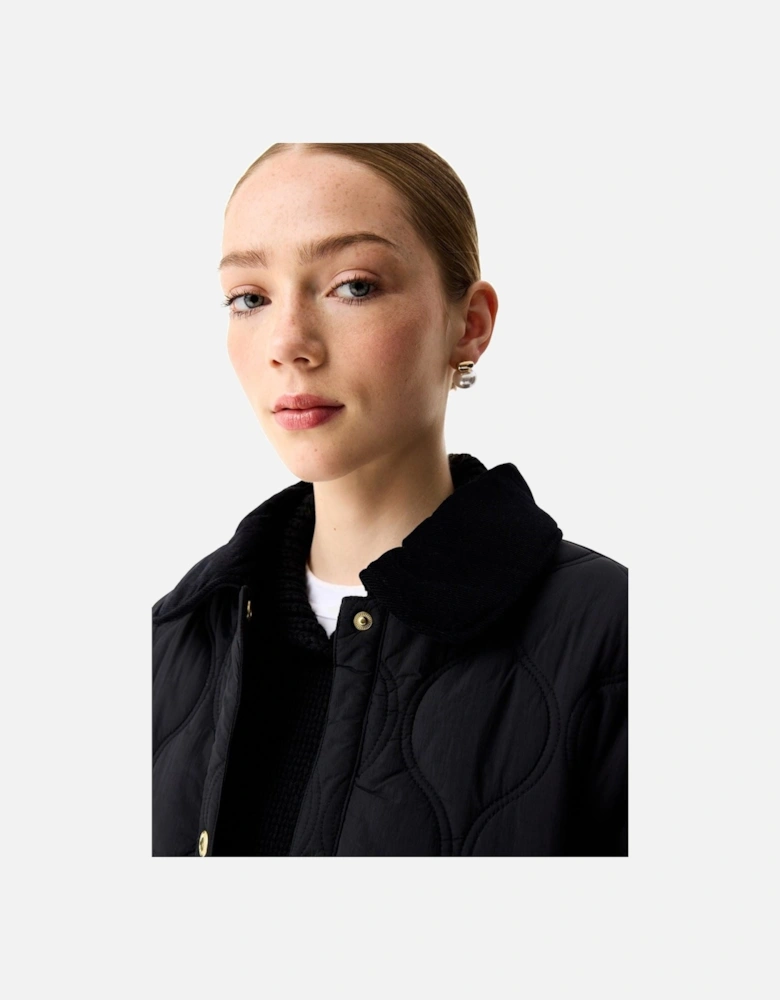 Witton Quilted Shacket Women's Black Quilted Jackets