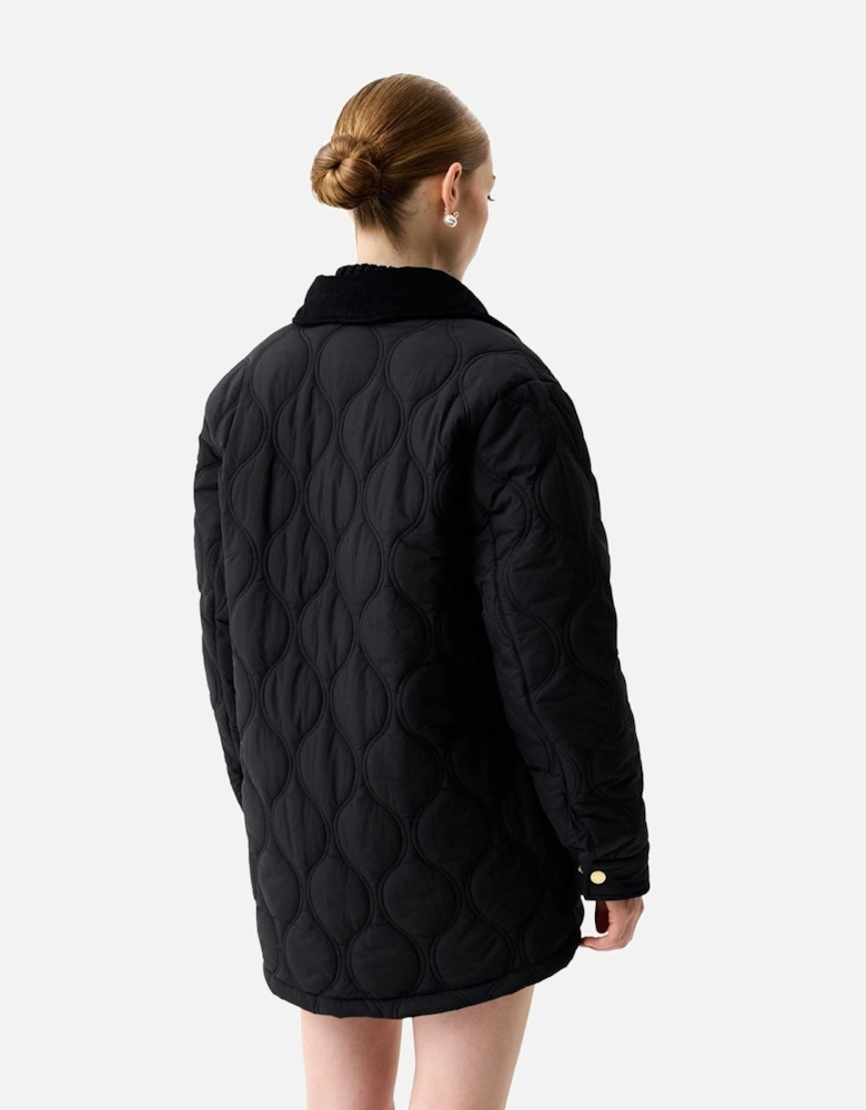 Witton Quilted Shacket Women's Black Quilted Jackets