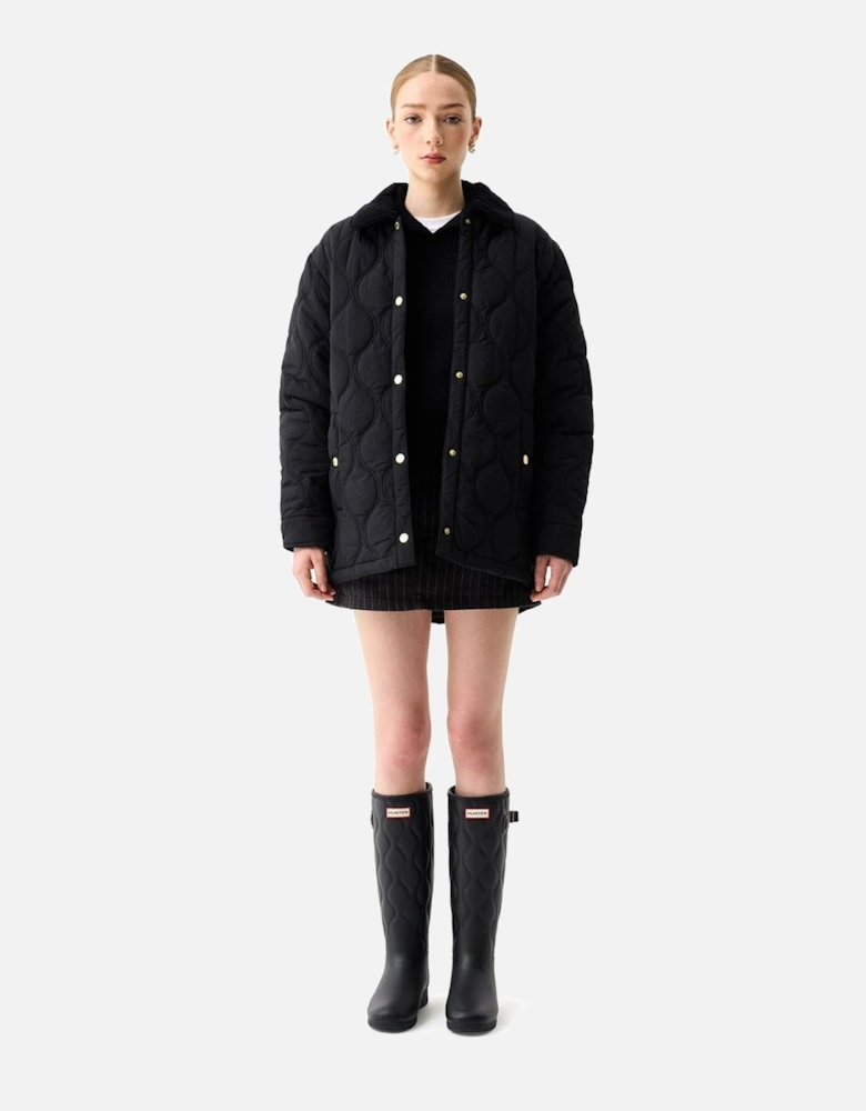 Witton Quilted Shacket Women's Black Quilted Jackets