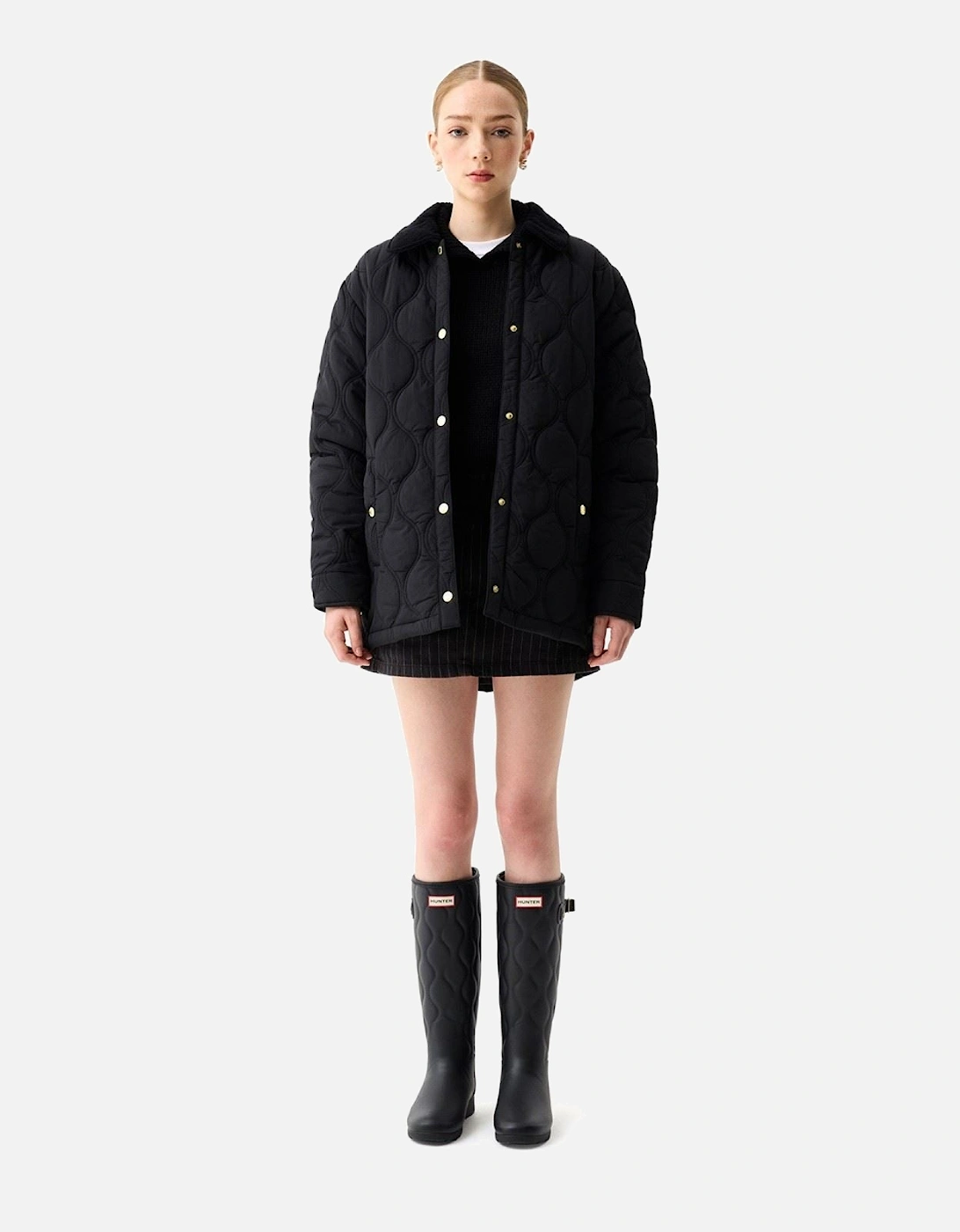 Witton Quilted Shacket Women's Black Quilted Jackets