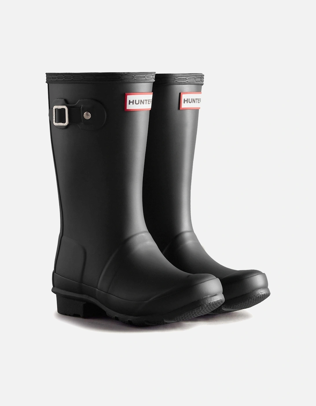 Hunter Unisex Black Junior Originals Boot Rubber Kid's Wellington Boots - : Size 2 Kids