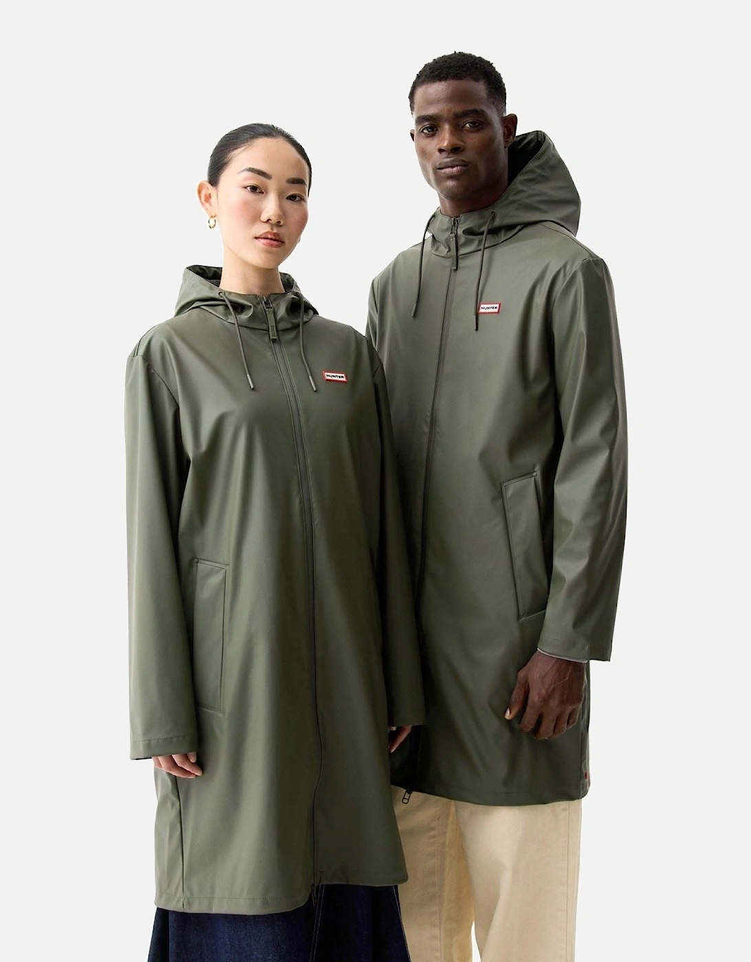 Andrea PU Rain Coat Unisex Adults Green Rain Coat