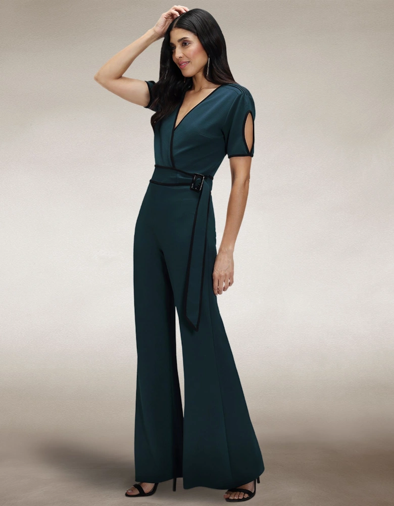 Contrast Piping Detail Jumpsuit