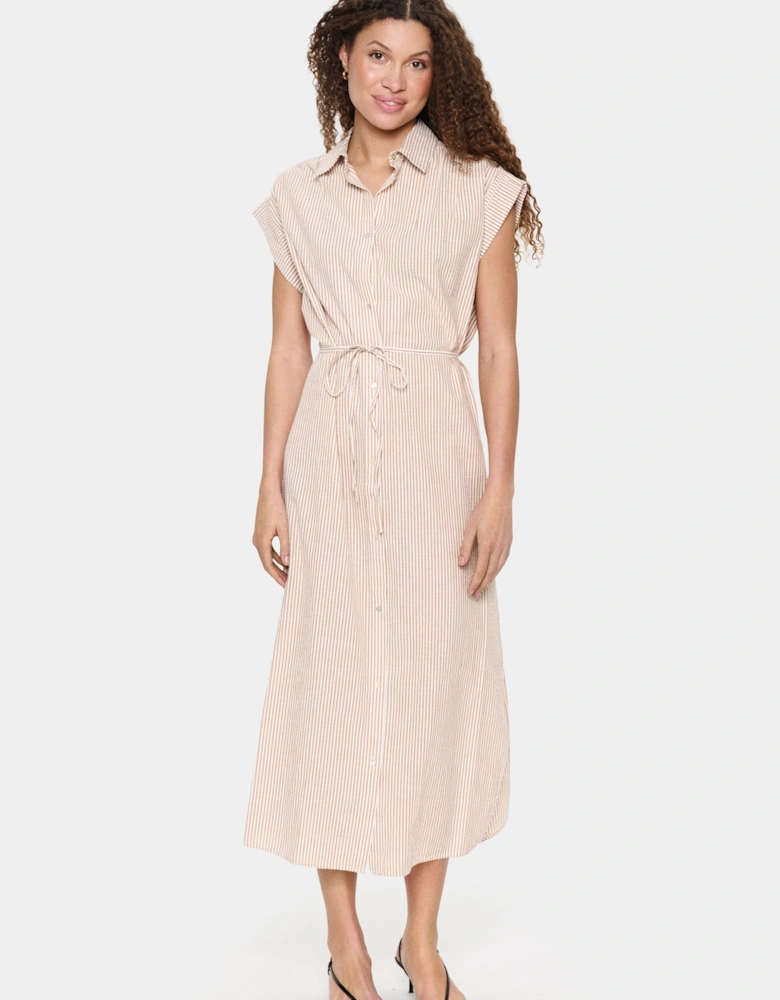 KiraSZ Sleeveless Midi Shirt Dress