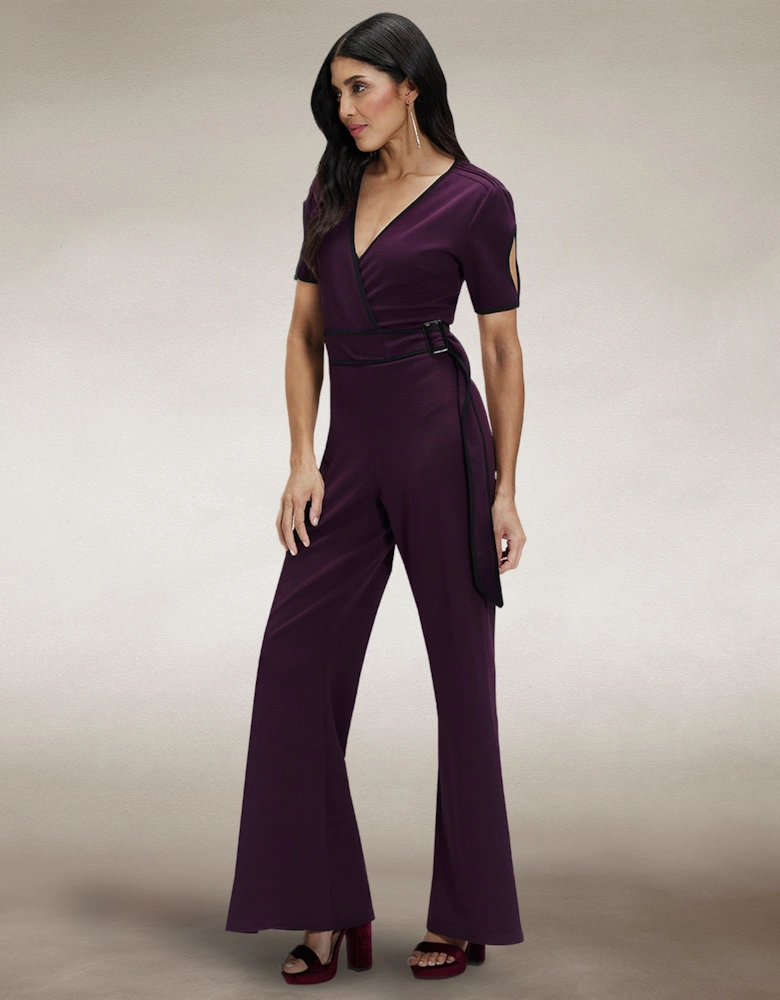 Contrast Piping Detail Jumpsuit