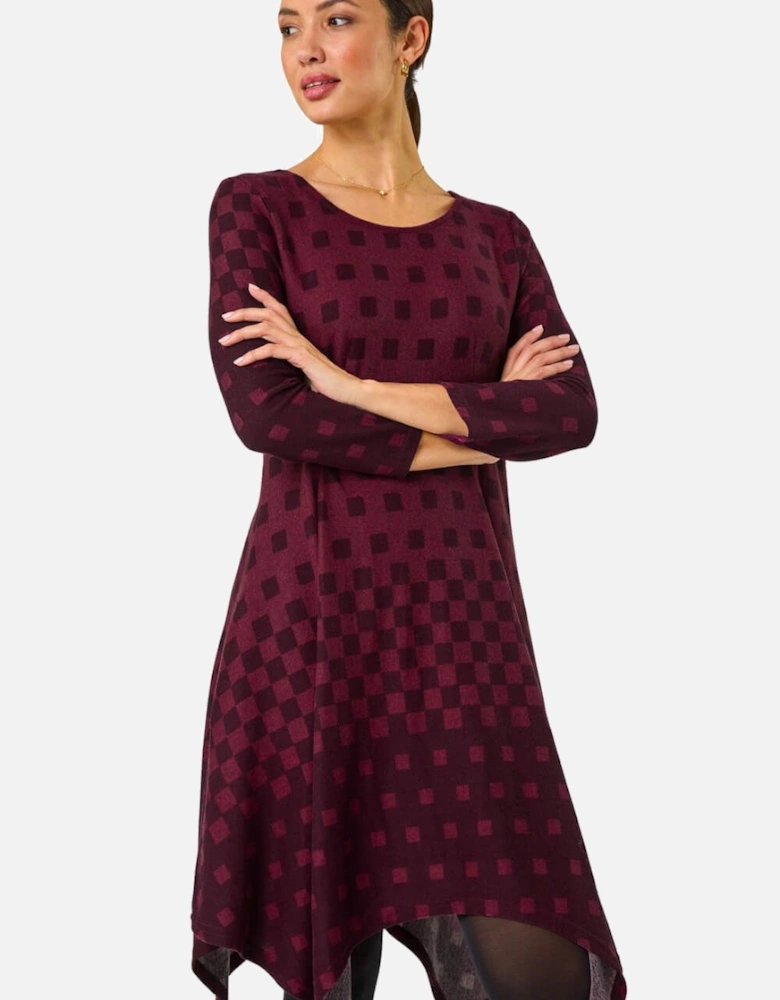 Geometric Hanky Hem Dress