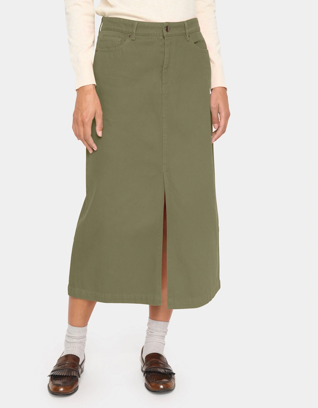 IluSZ High-waisted Dyed Denim Skirt, 2 of 1
