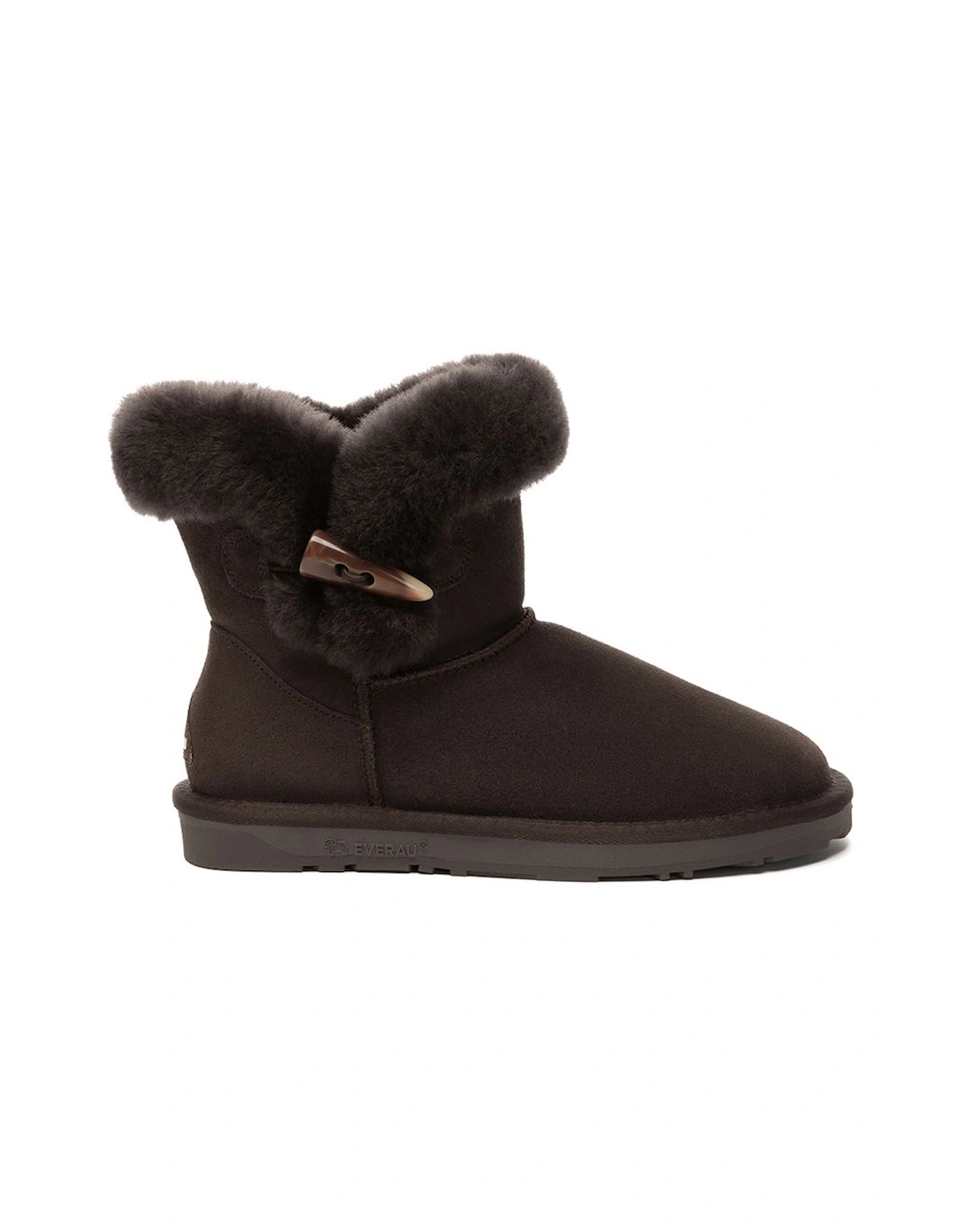 Real Sheepskin Robin Horn Toggle button Mini Boots with TPR Sole, 2 of 1