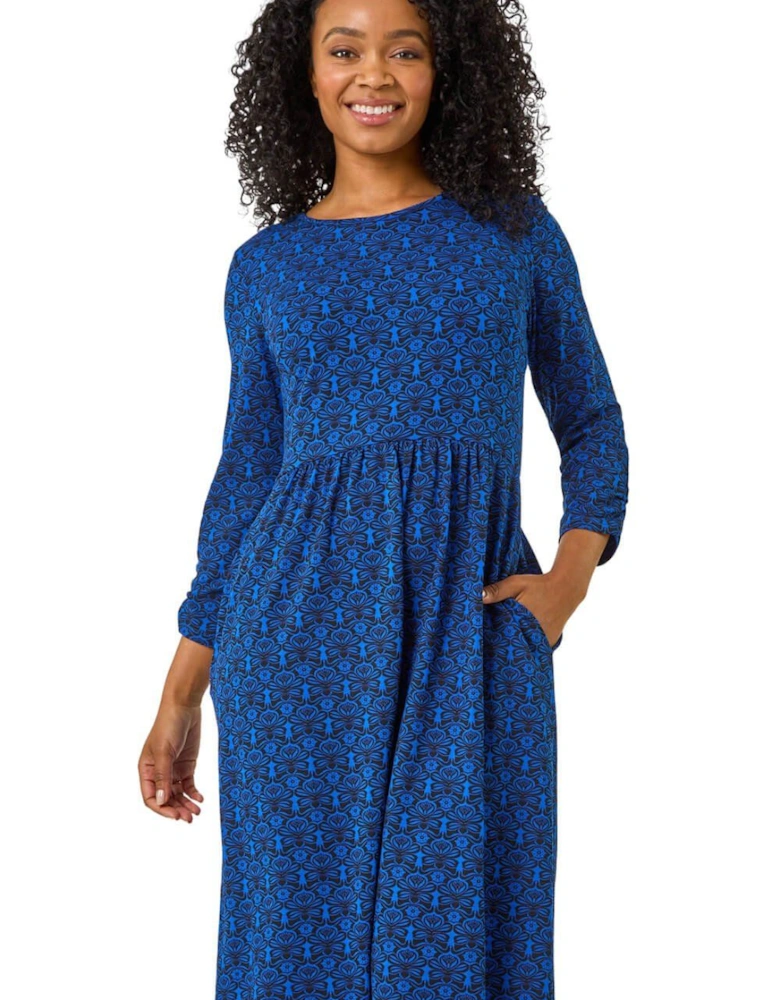 Petite Paisley Print Pocket Dress