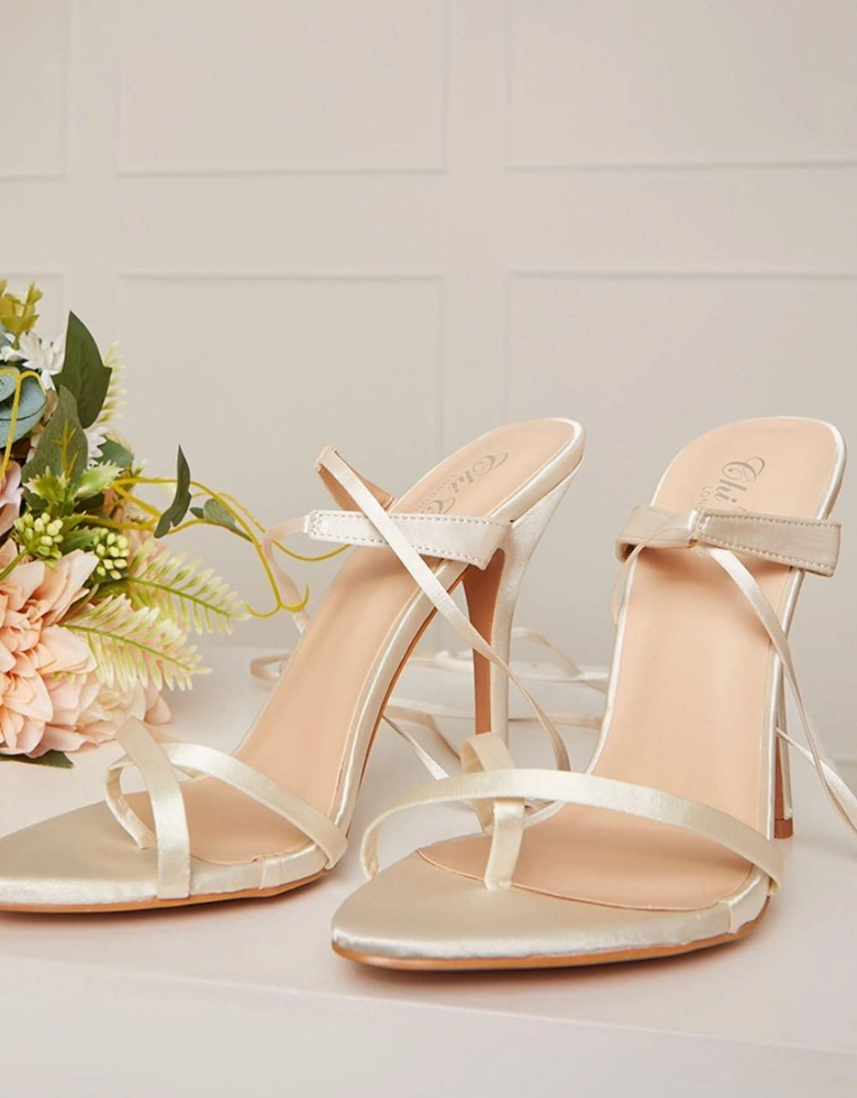 High Heel Lace-Up Sandals