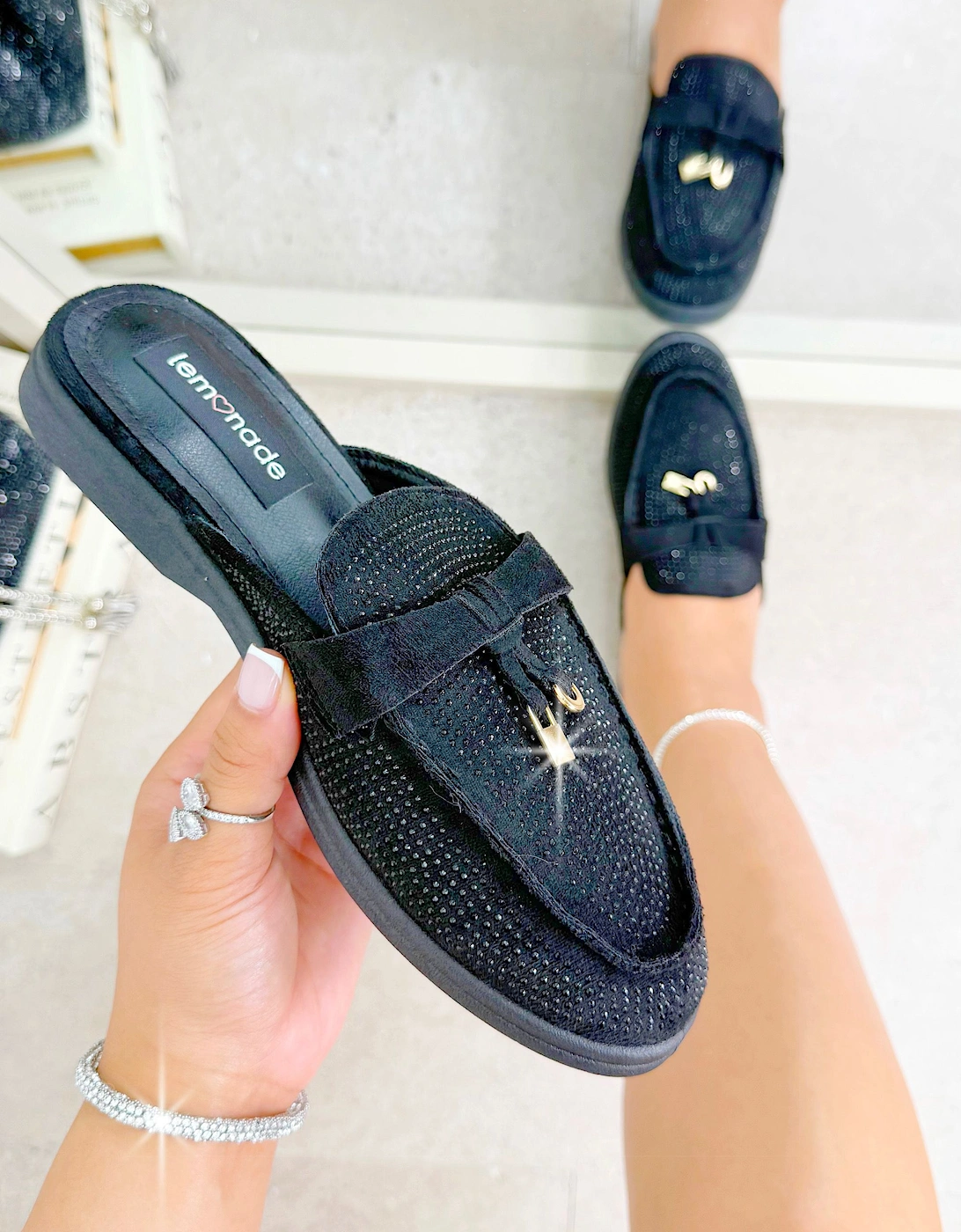 Crystal Dream Slip On Clog Mules, 2 of 1