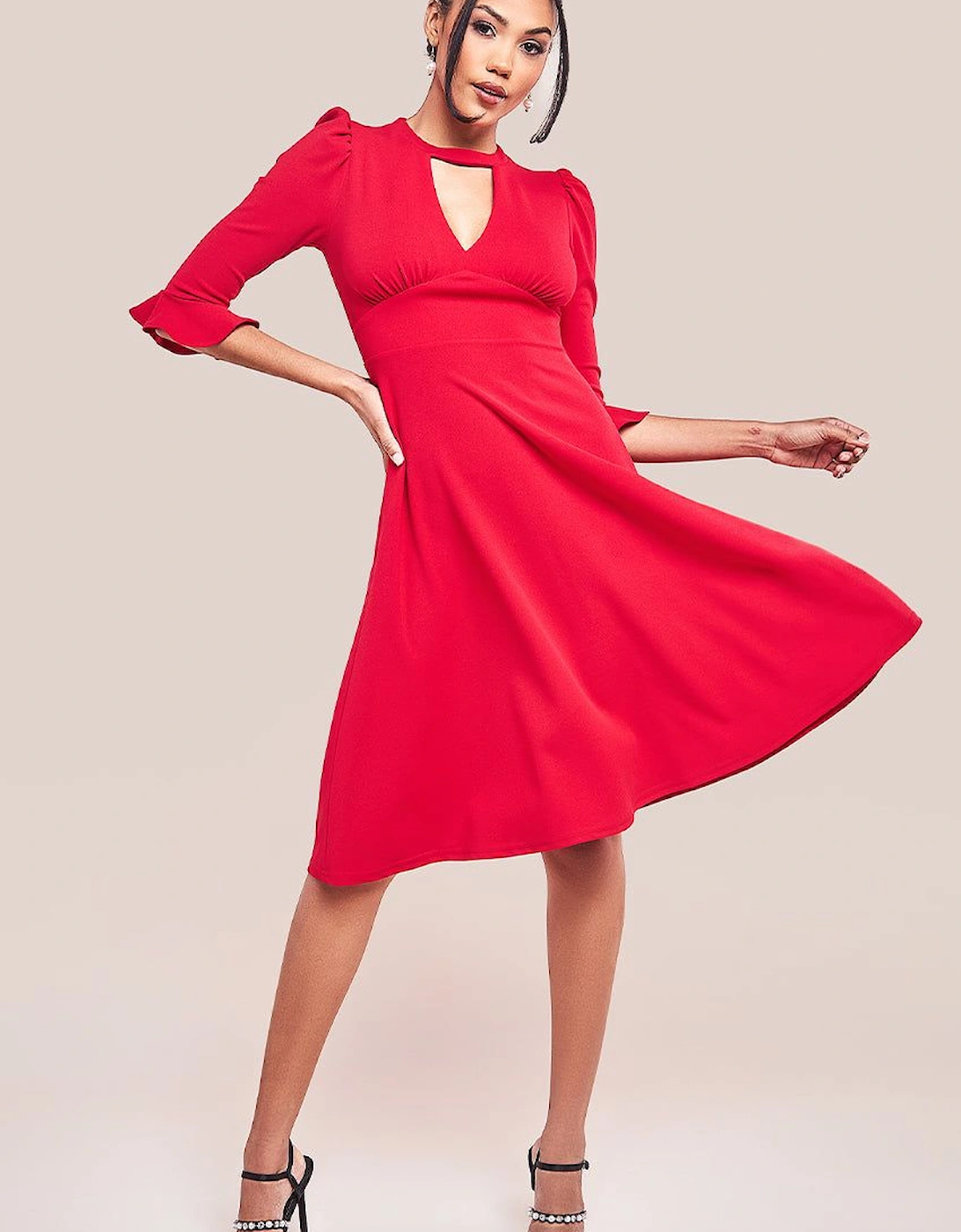 Flared Sleeve Midi Dress, 2 of 1
