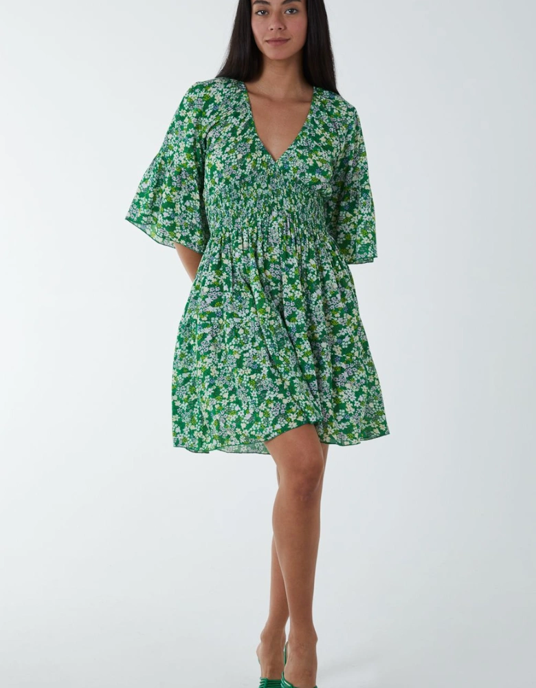Shirred Bust Dress
